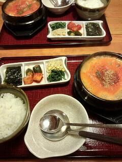 韓国料理のチゲ定食を食べてきました！